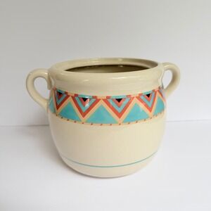 Sango Zuni Stoneware Bean Pot Cookie Jar Hyon Yi Southwestern Japan 25247‎ Vtg